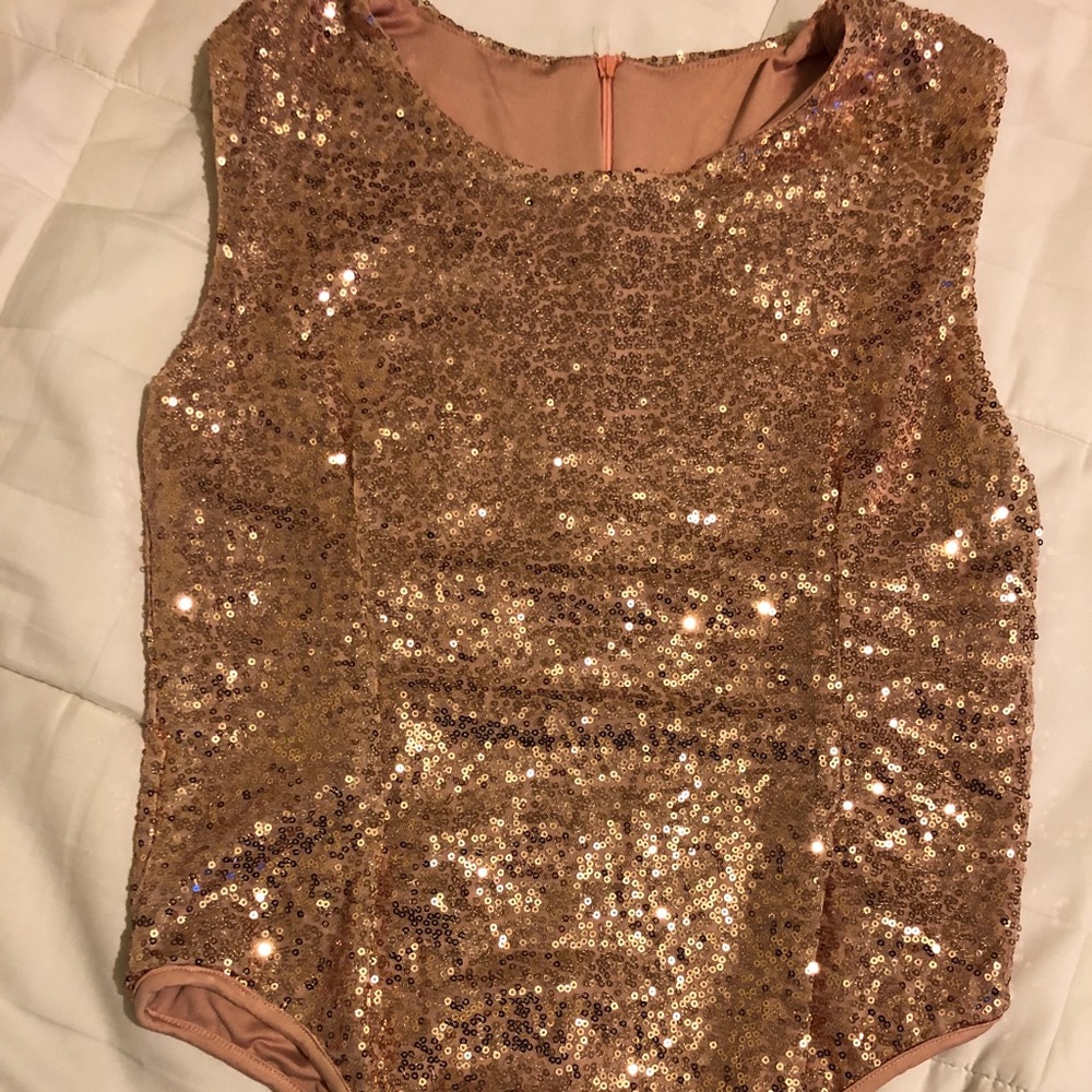 Gold sequin bodysuit